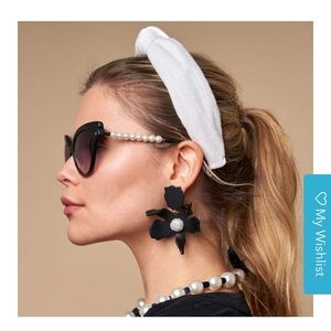 Lele Sadoughi White Linen Headband